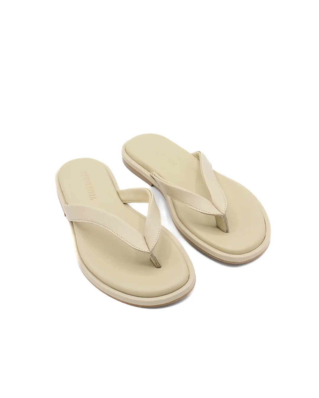 Flat Leather Sandals - Butter