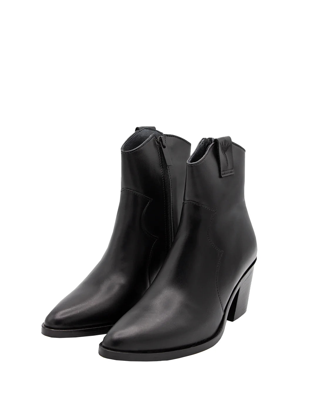 Leather Western Ankle Boots