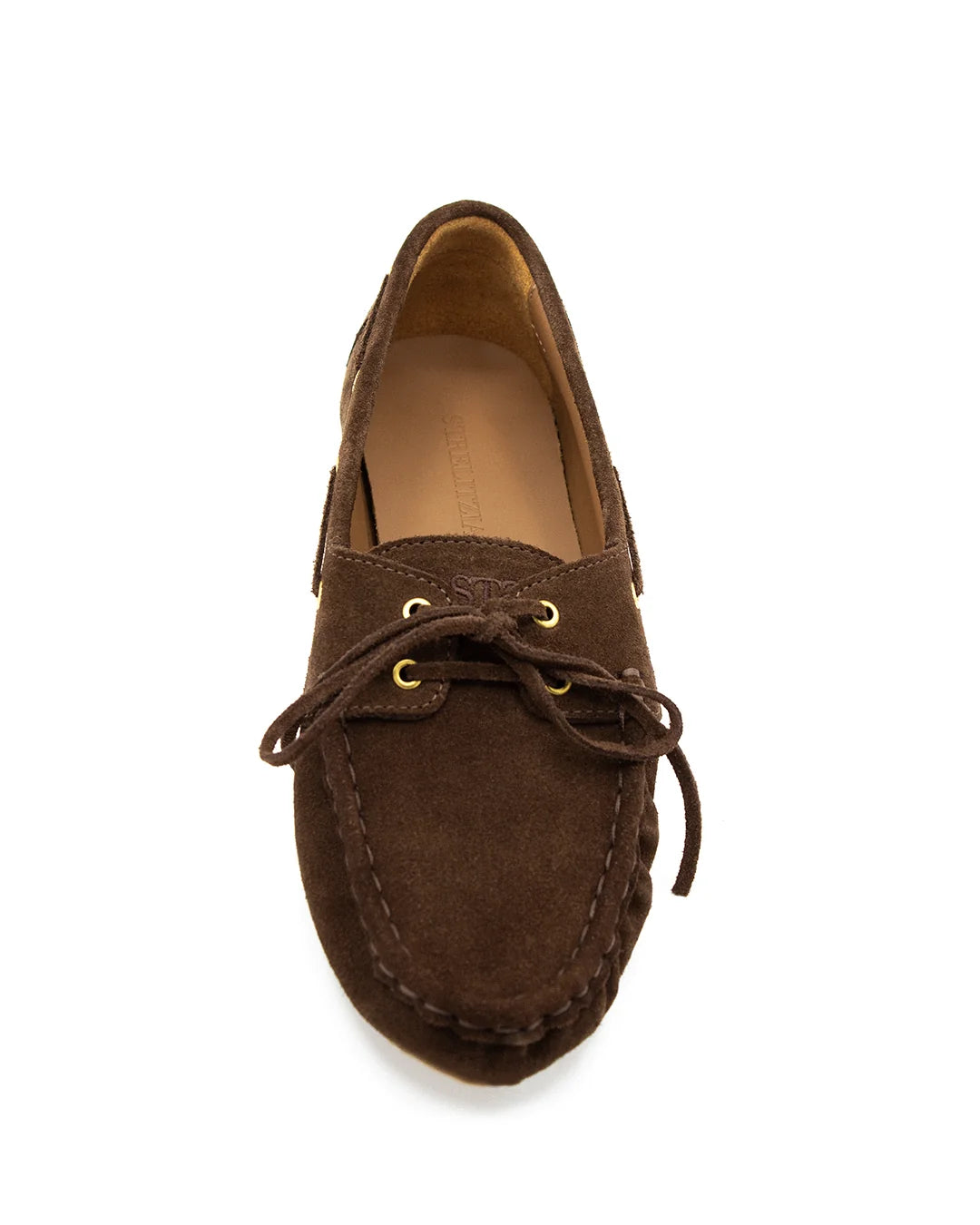 Ruched Soft Leather Loafers - Brown