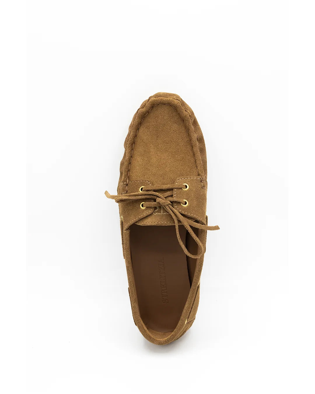 Ruched Soft Leather Loafers - Camel