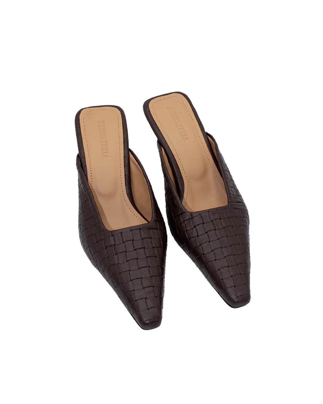 Textured Chocolate Mules