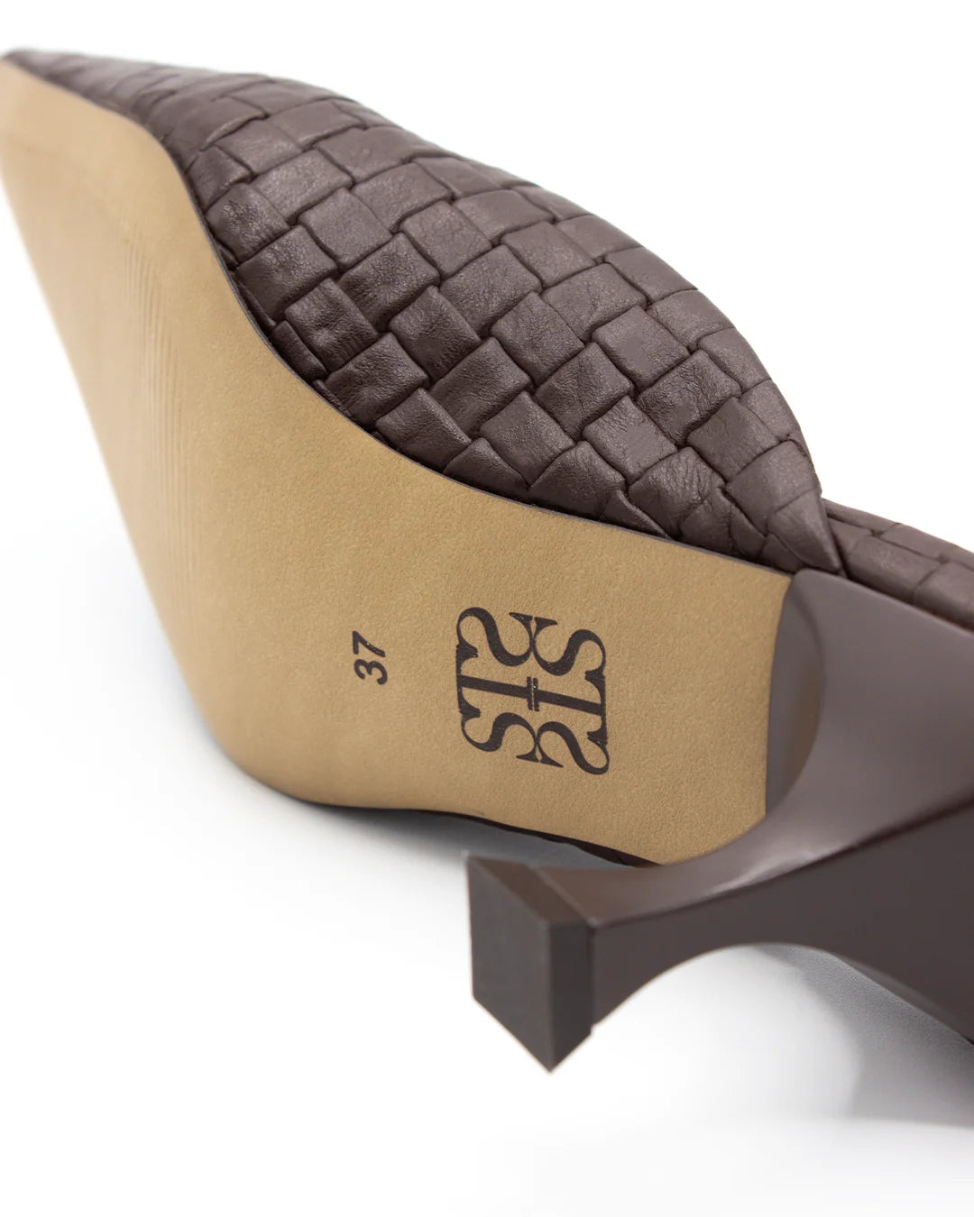 Textured Chocolate Mules