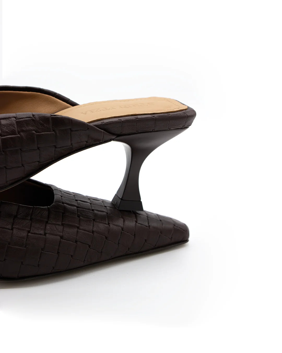 Textured Chocolate Mules