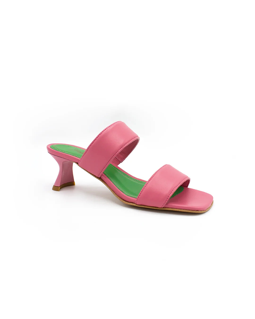 Half-Moon Heel Sandals - Fuchsia Pink