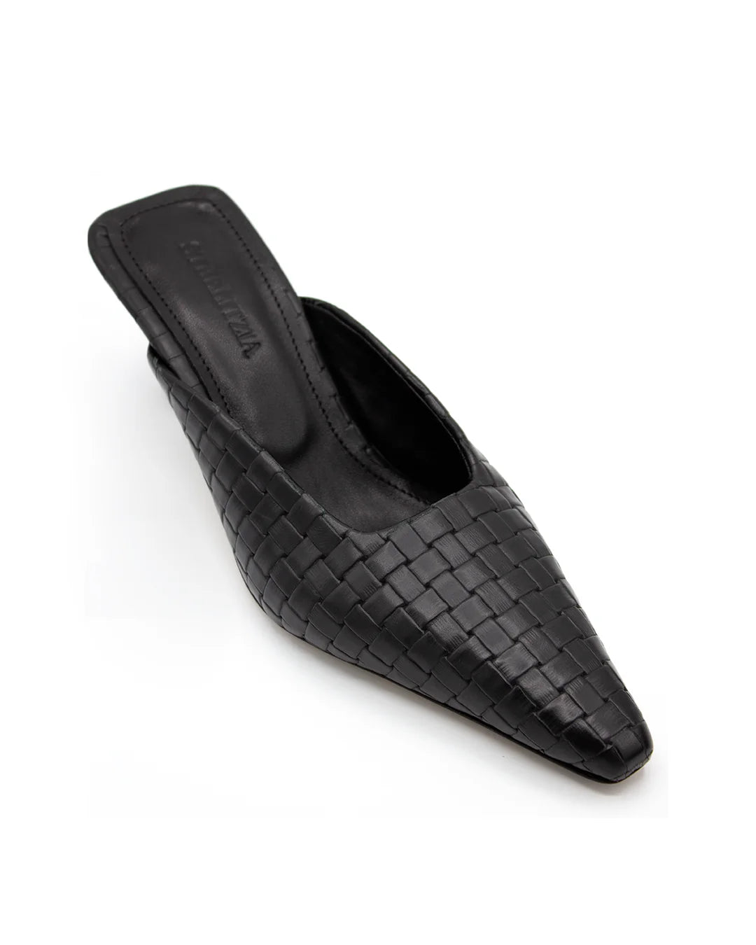 Textured Black Mules