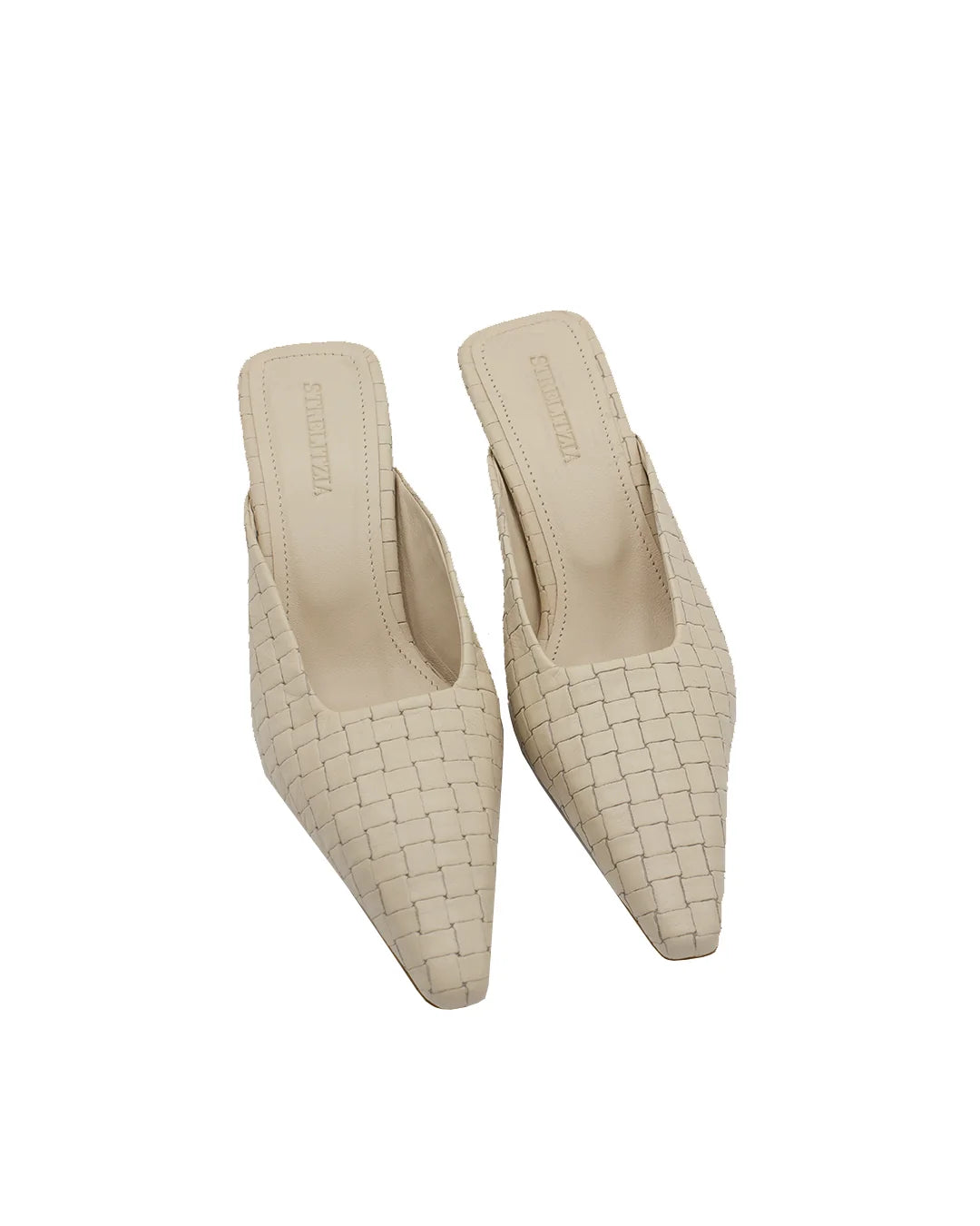 Textured Cream Mules