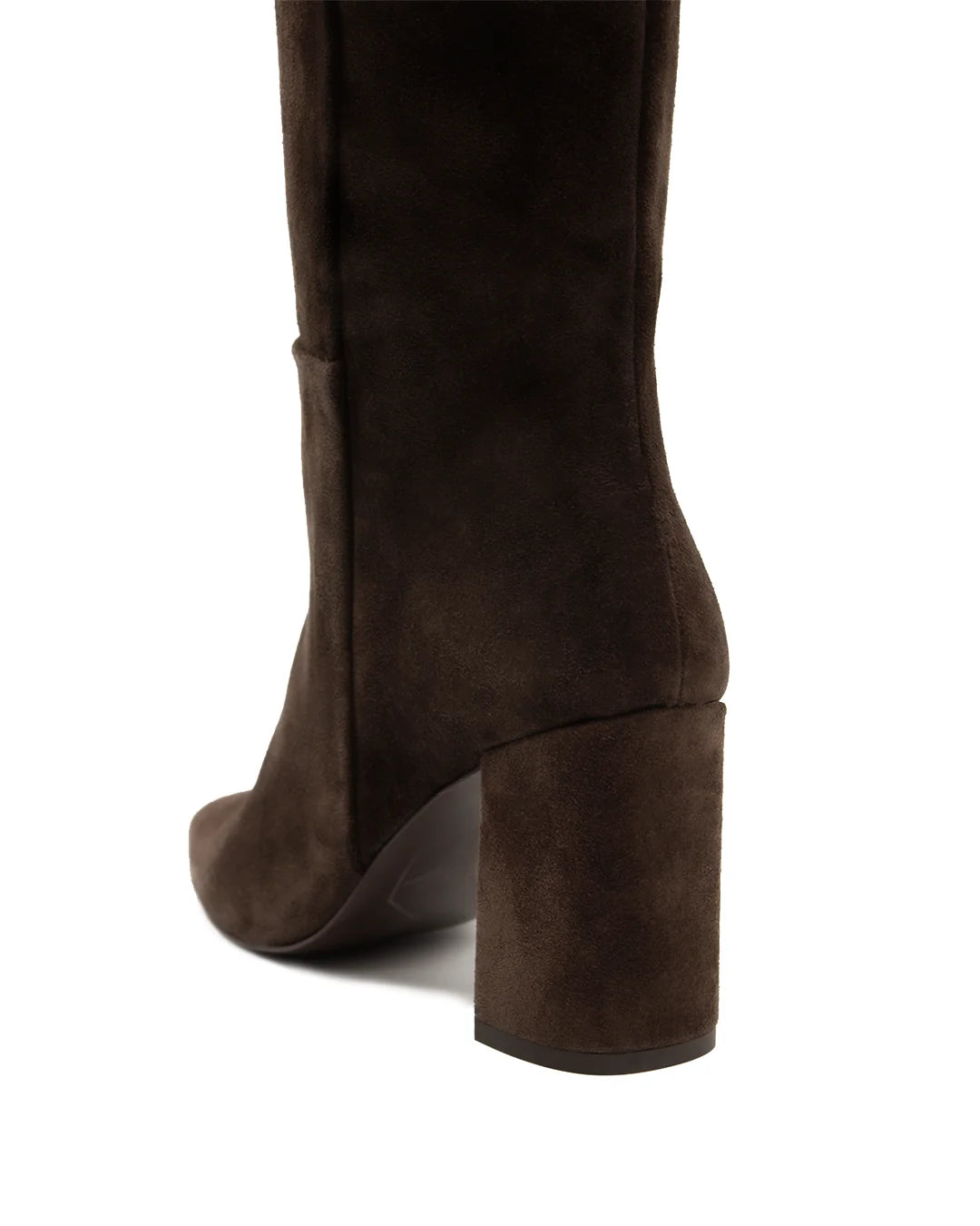 Chocolate Suede Knee-High Boots