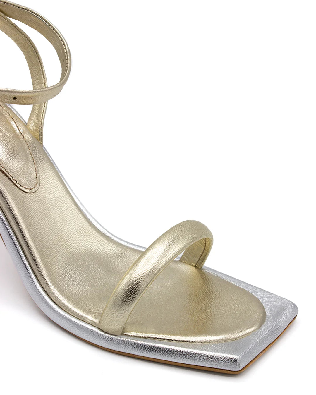 Metallic High-Heel Sandals