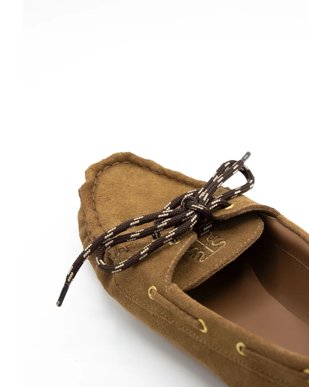 Ruched Soft Leather Loafers - Camel