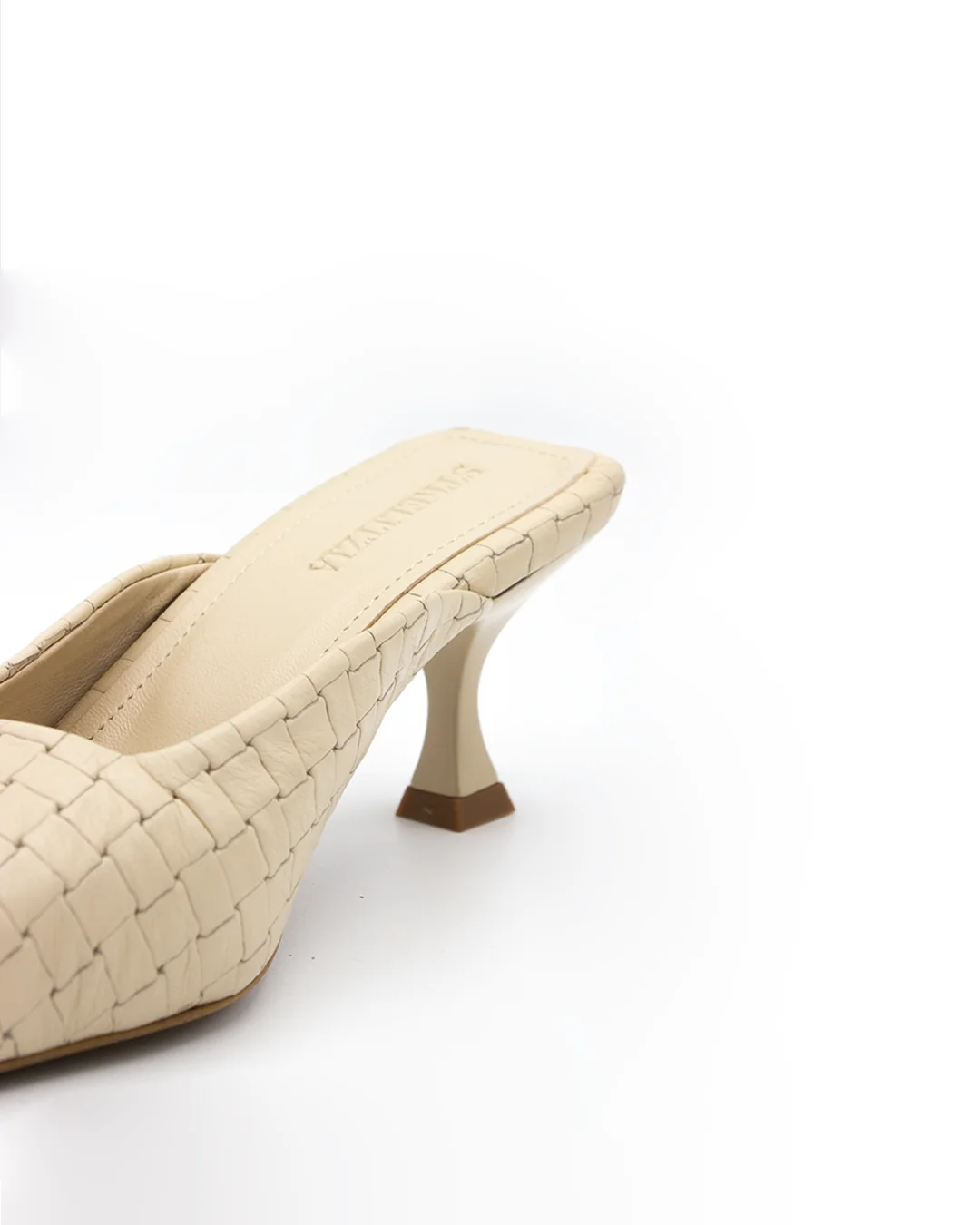 Textured Cream Mules