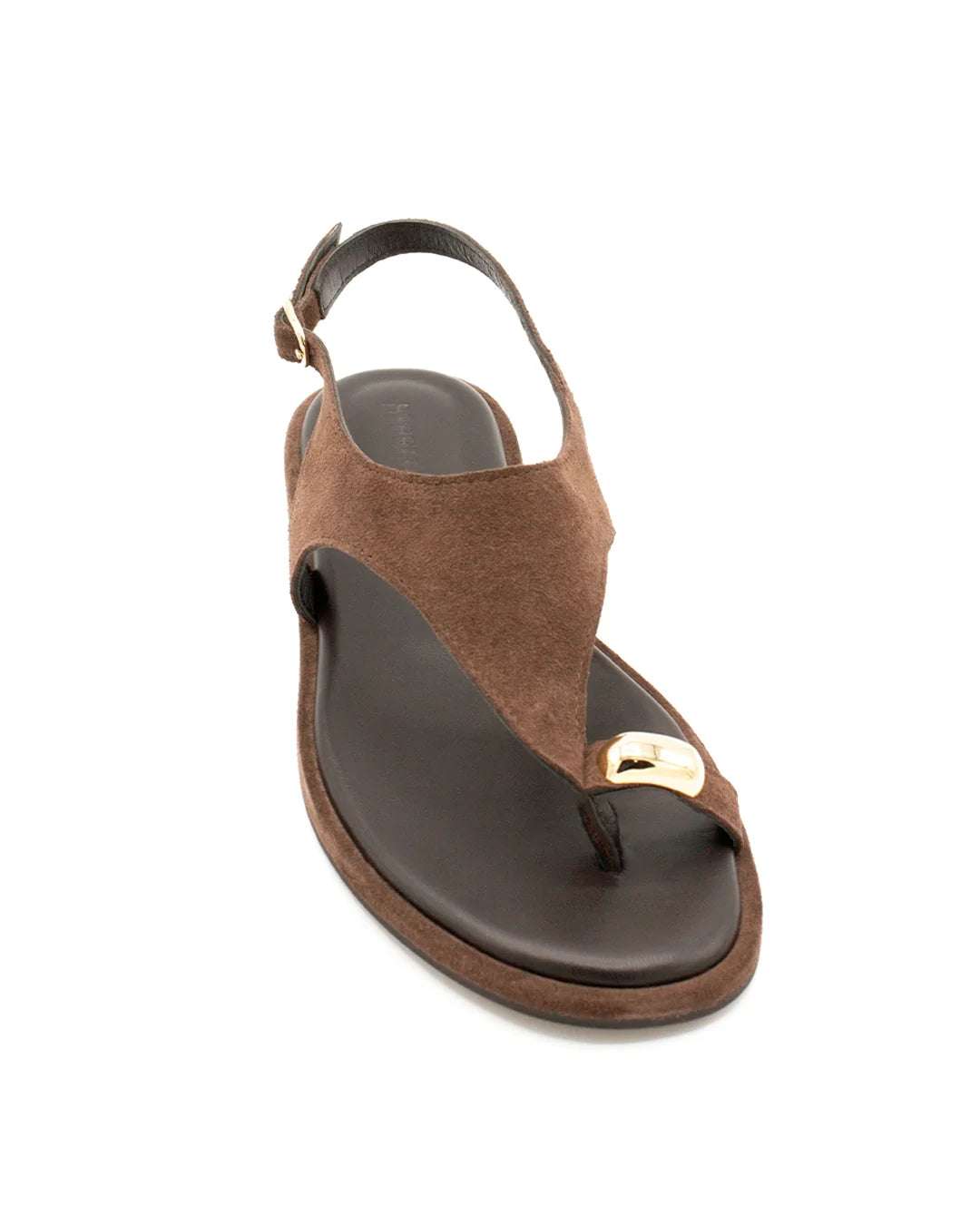 Flat Sandals with Gold Detail
