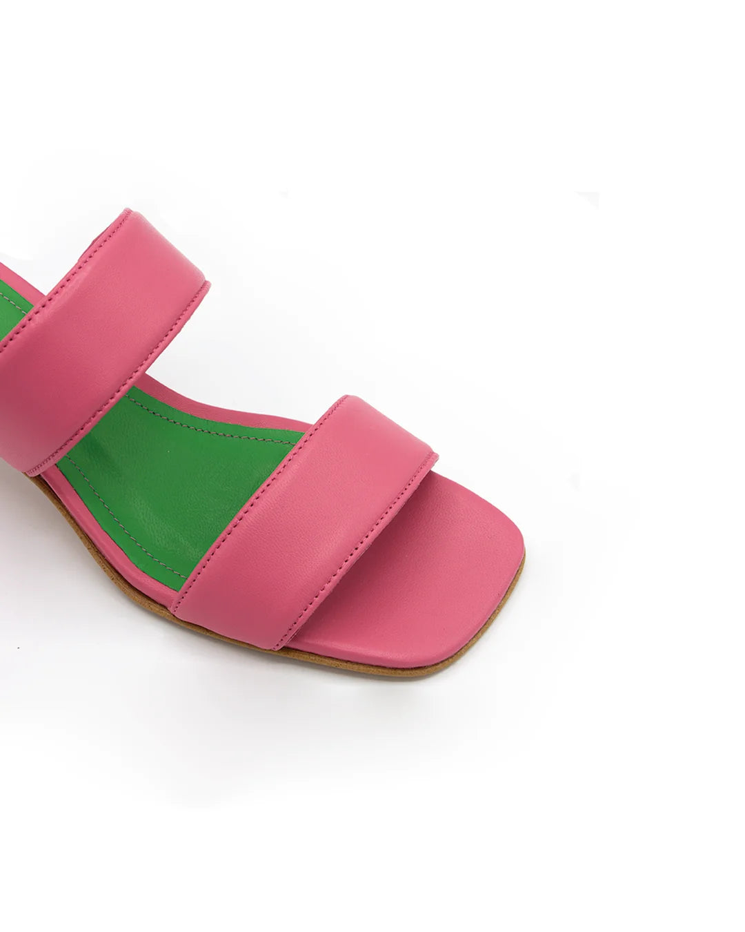 Half-Moon Heel Sandals - Fuchsia Pink