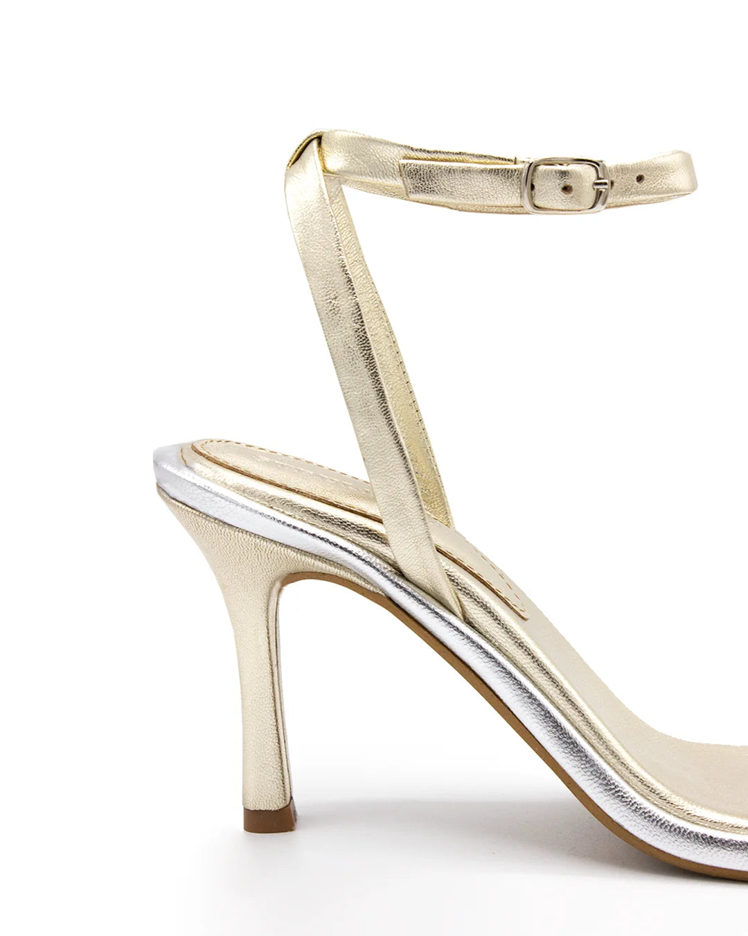 Metallic High-Heel Sandals