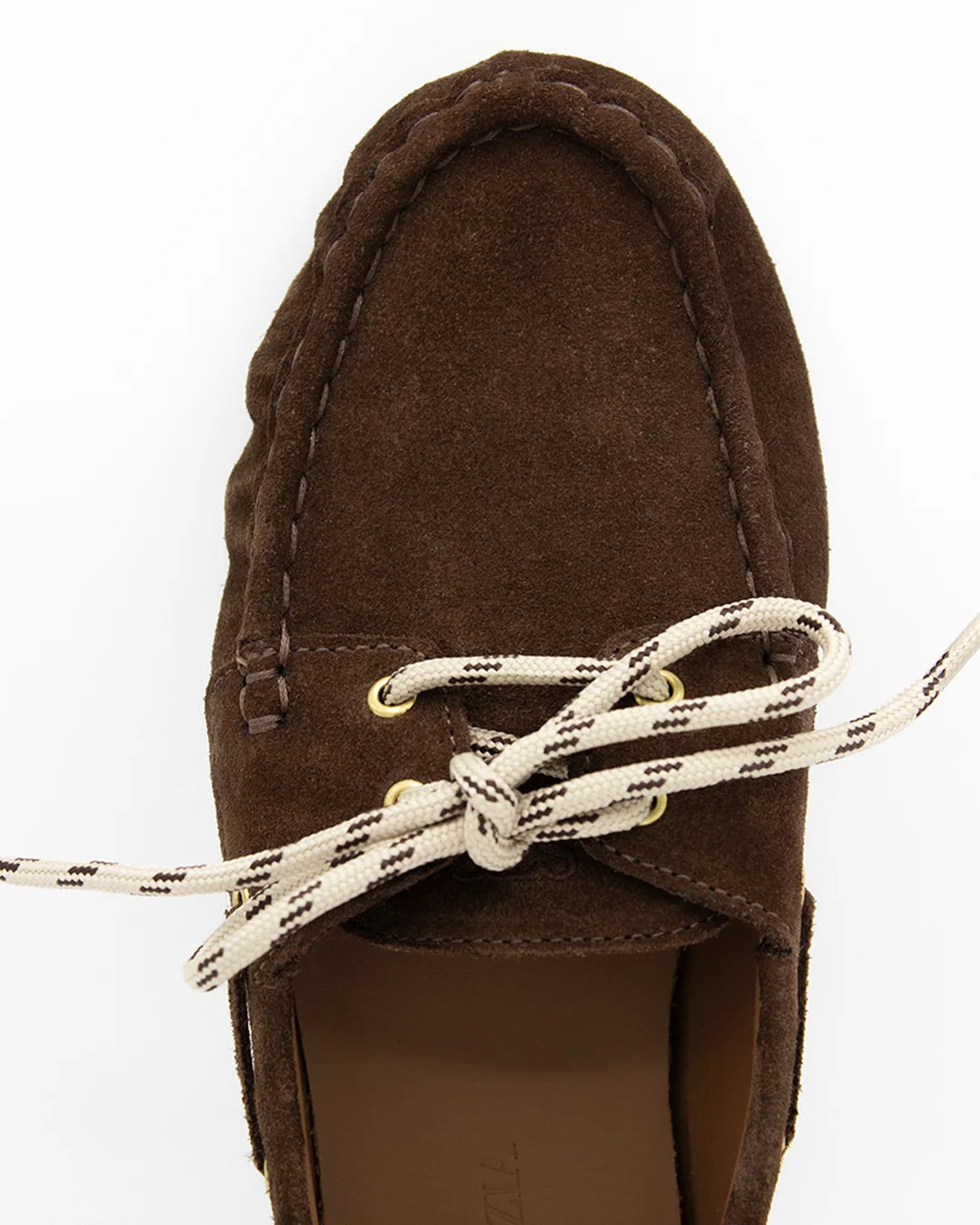 Ruched Soft Leather Loafers - Brown