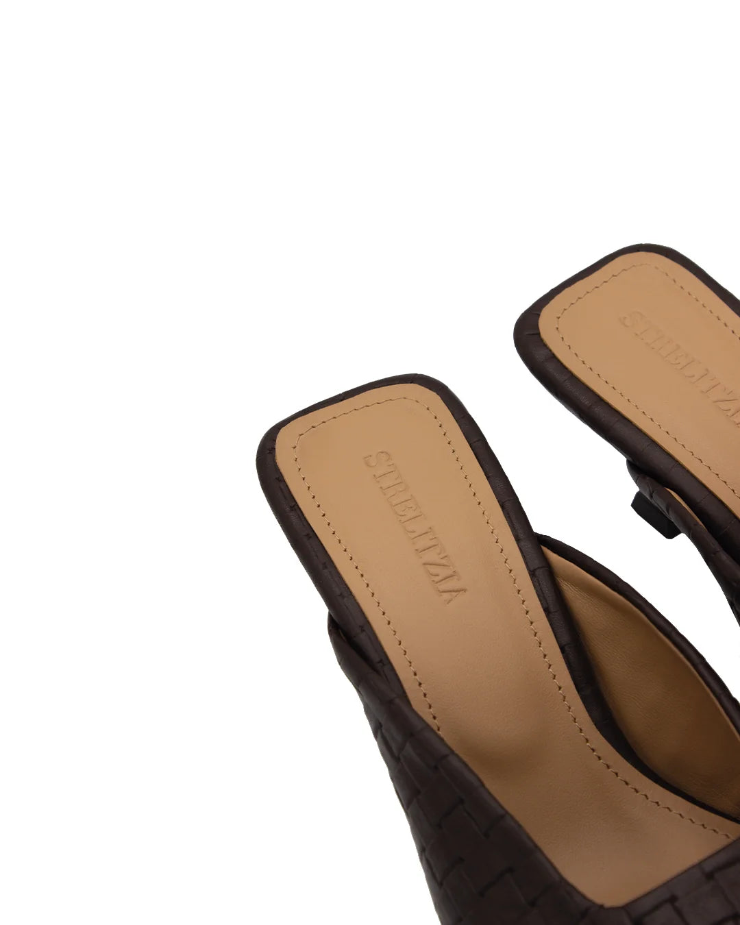 Textured Chocolate Mules