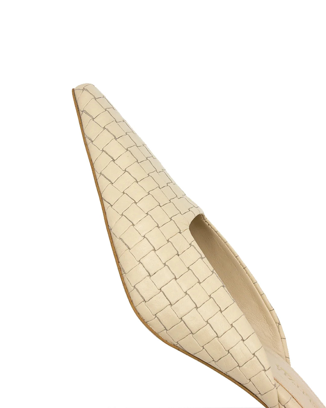 Textured Cream Mules