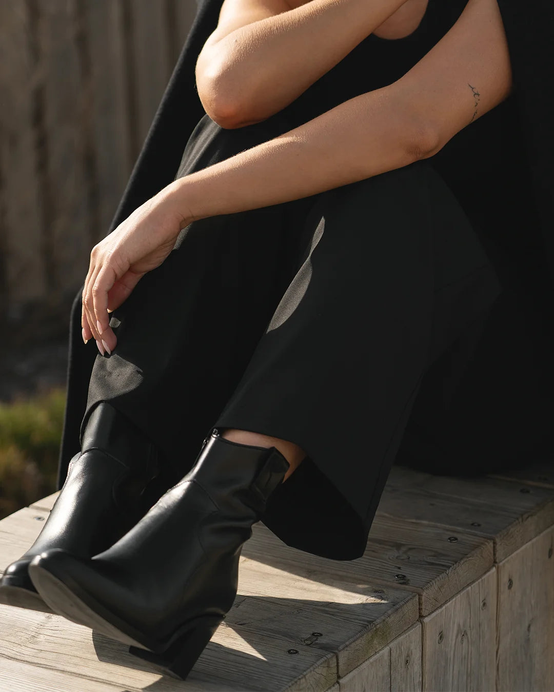Leather Western Ankle Boots