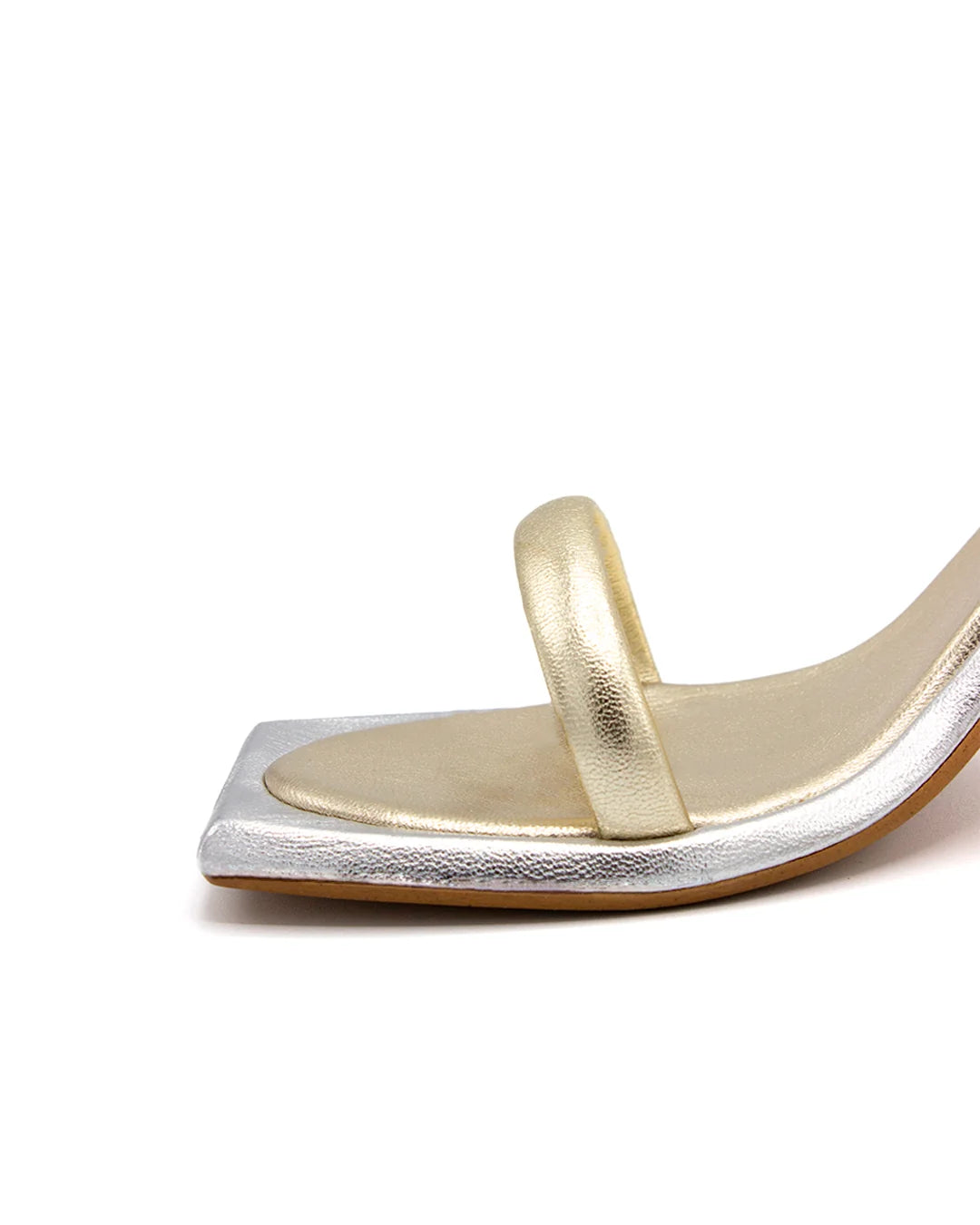 Metallic High-Heel Sandals
