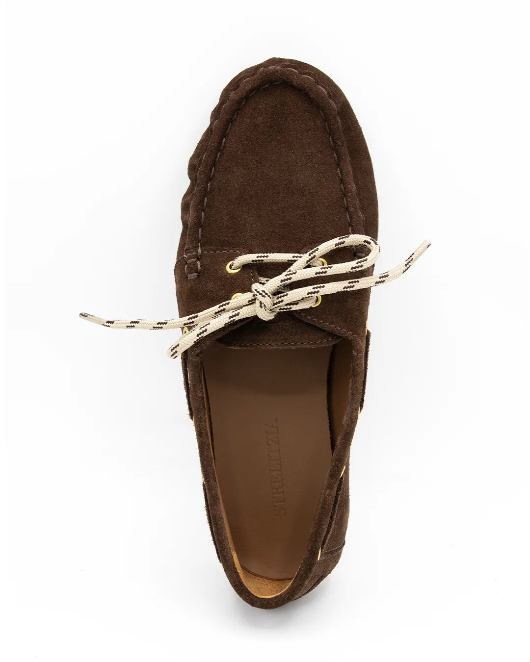 Ruched Soft Leather Loafers - Brown