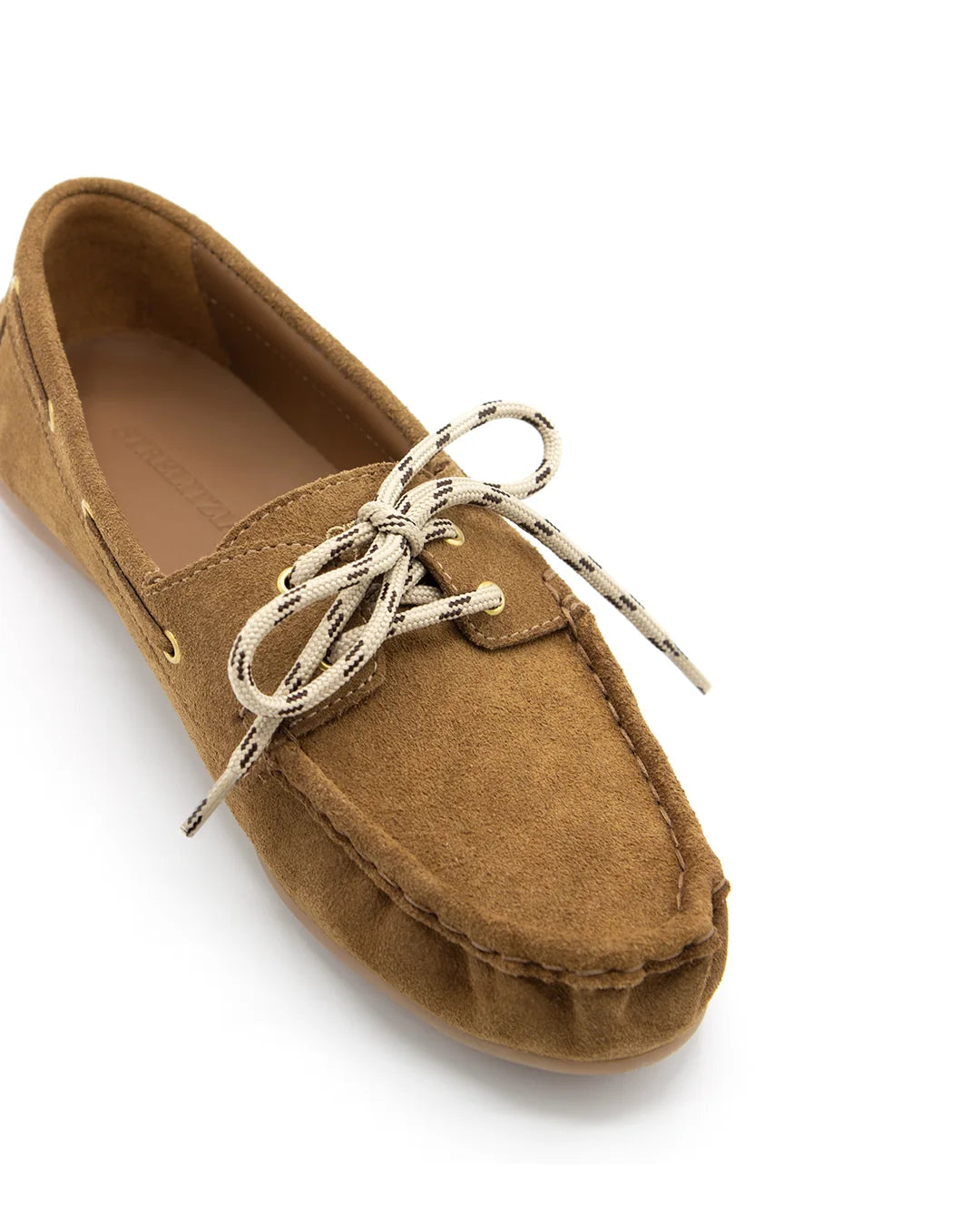 Ruched Soft Leather Loafers - Camel
