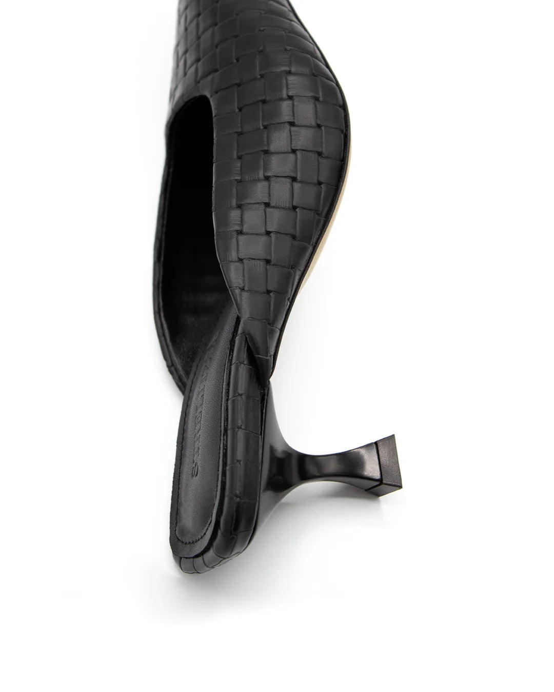 Textured Black Mules
