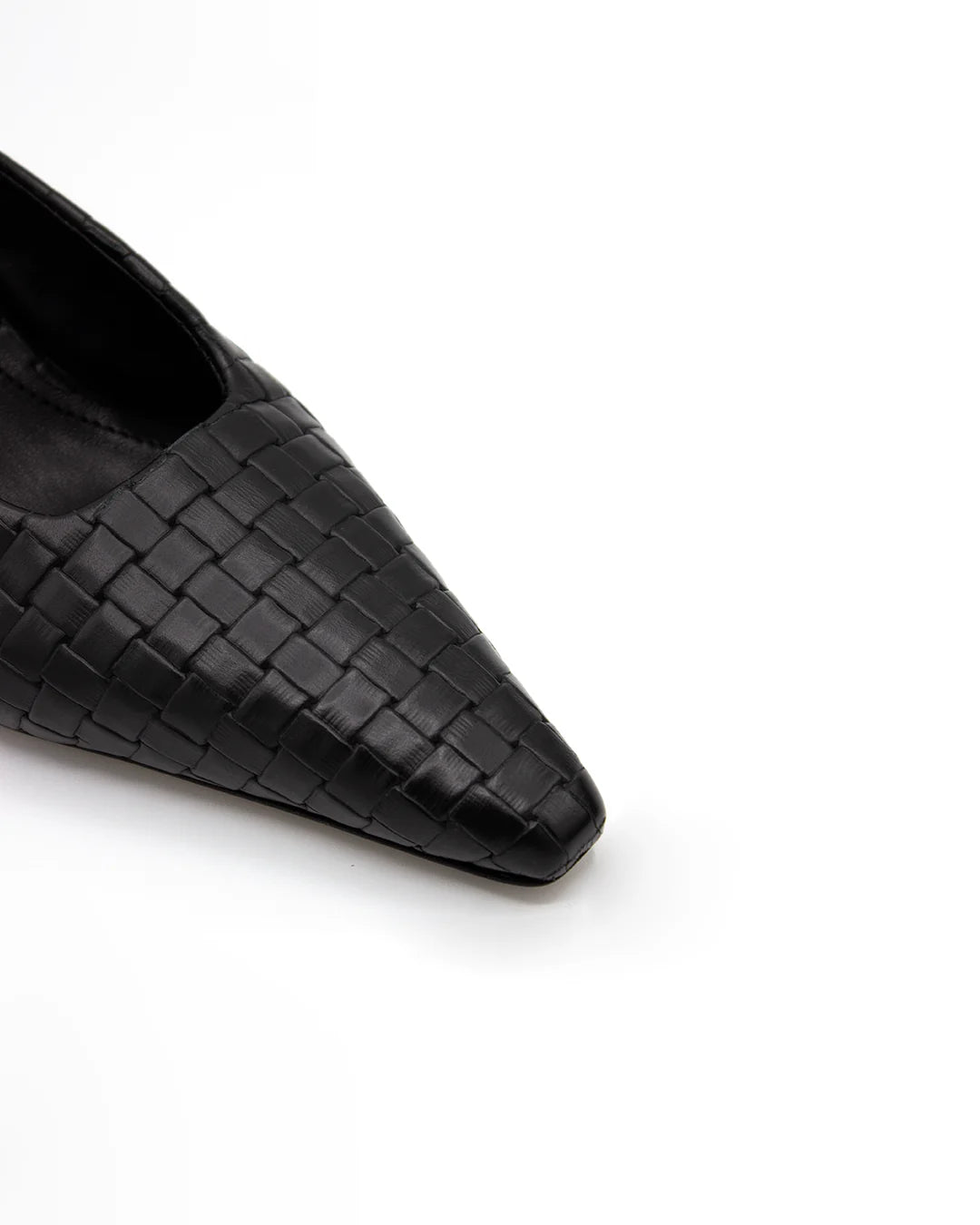 Textured Black Mules