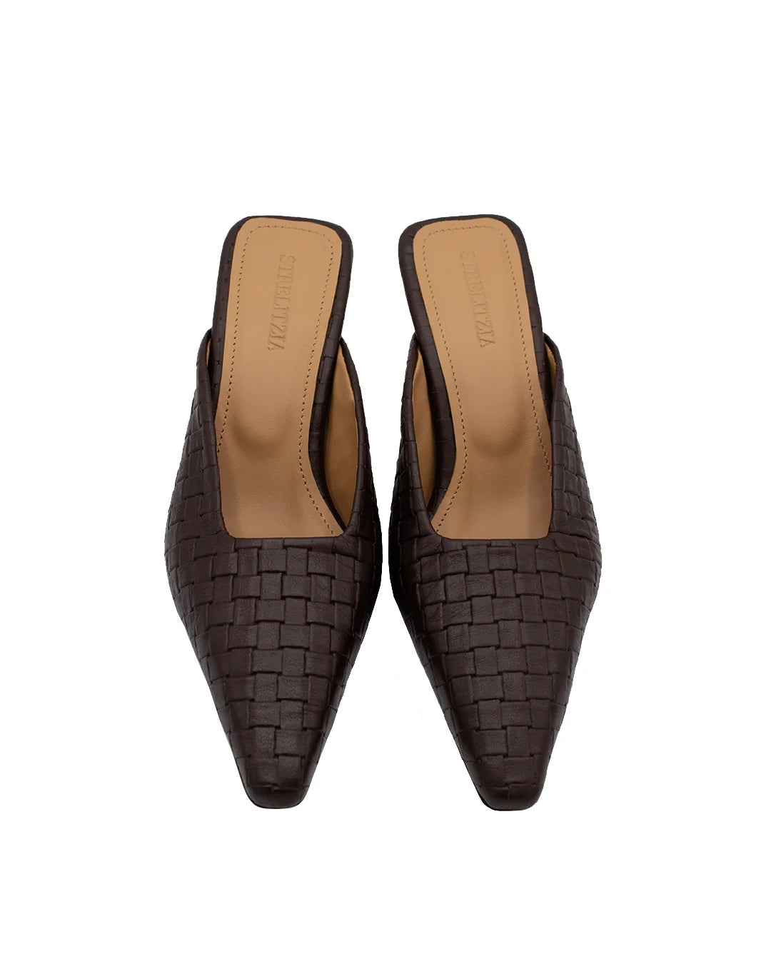 Textured Chocolate Mules