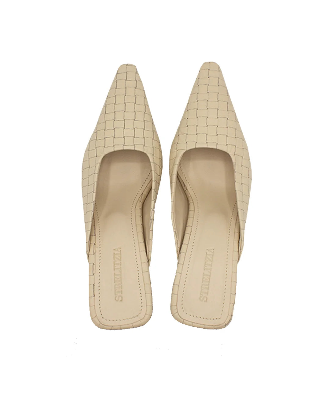 Textured Cream Mules