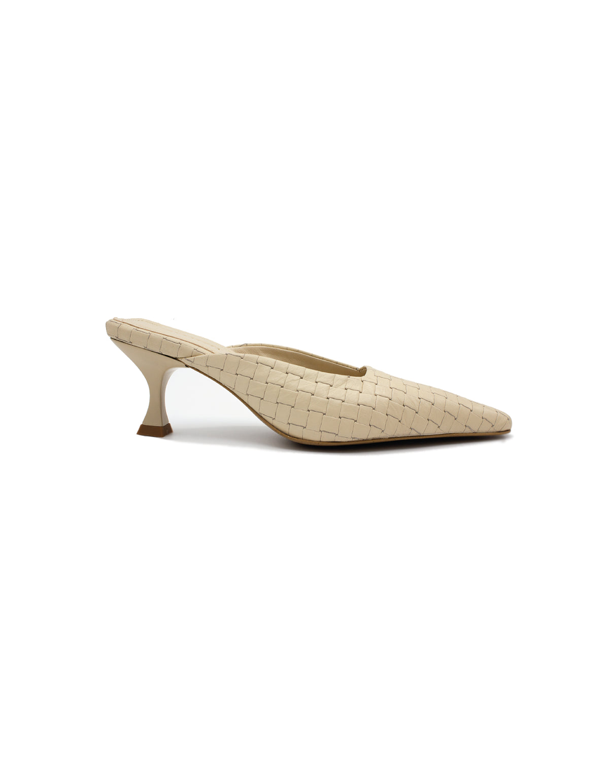 Textured Cream Mules